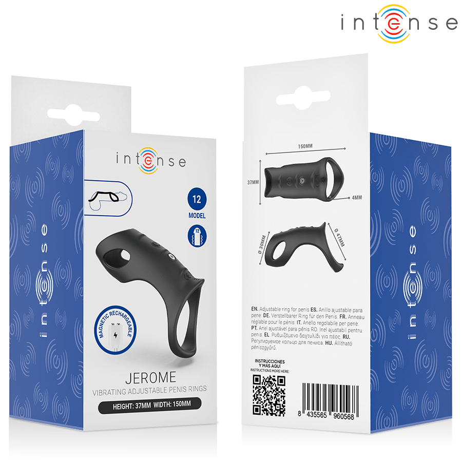 INTENSE - JEROME ANILLO VIBRADOR AJUSTABLE MODELO 12 - OMerotics