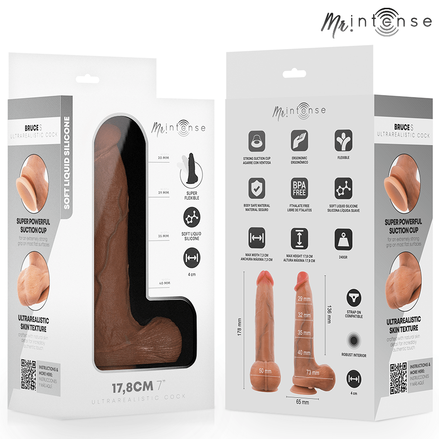 MR INTENSE - BRUCE S DILDO SILICONA 17.8 CM -Ø- 4 CM - OMerotics