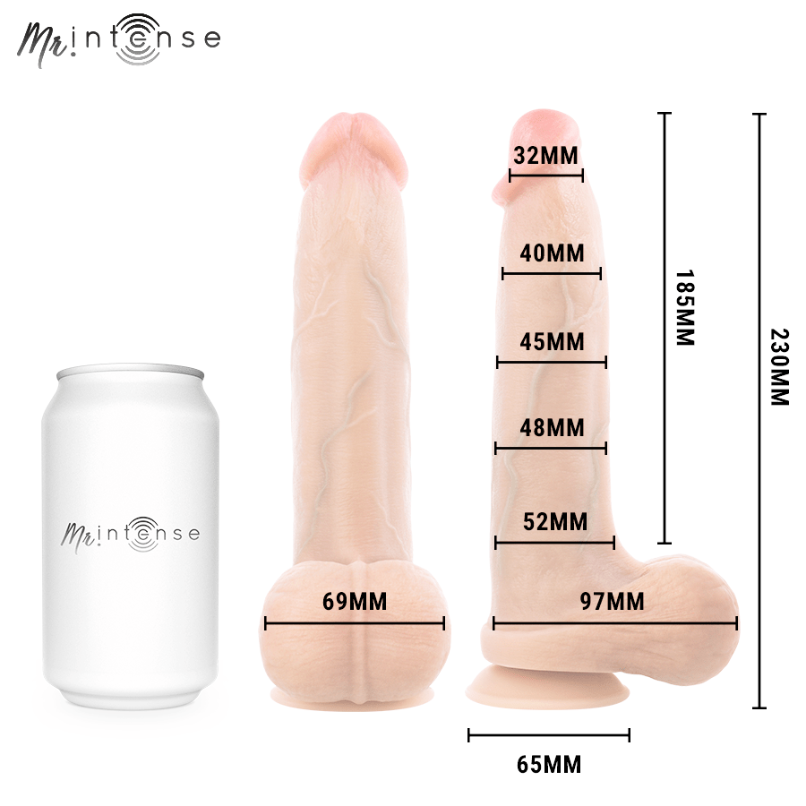 MR INTENSE - BRUCE L DILDO SILICONA 23 CM -Ø- 5.2 CM - OMerotics