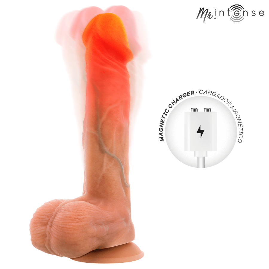 MR INTENSE - LOGAN DILDO VIBRADOR CON EFECTO CALOR Y CONTROL REMOTO 20 CM -Ø- 4.1 CM - OMerotics
