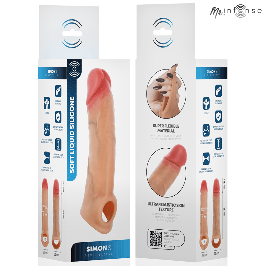 MR INTENSE - SIMON S FUNDA DE PENE SILICONA 13 CM -Ø- 4 CM - OMerotics