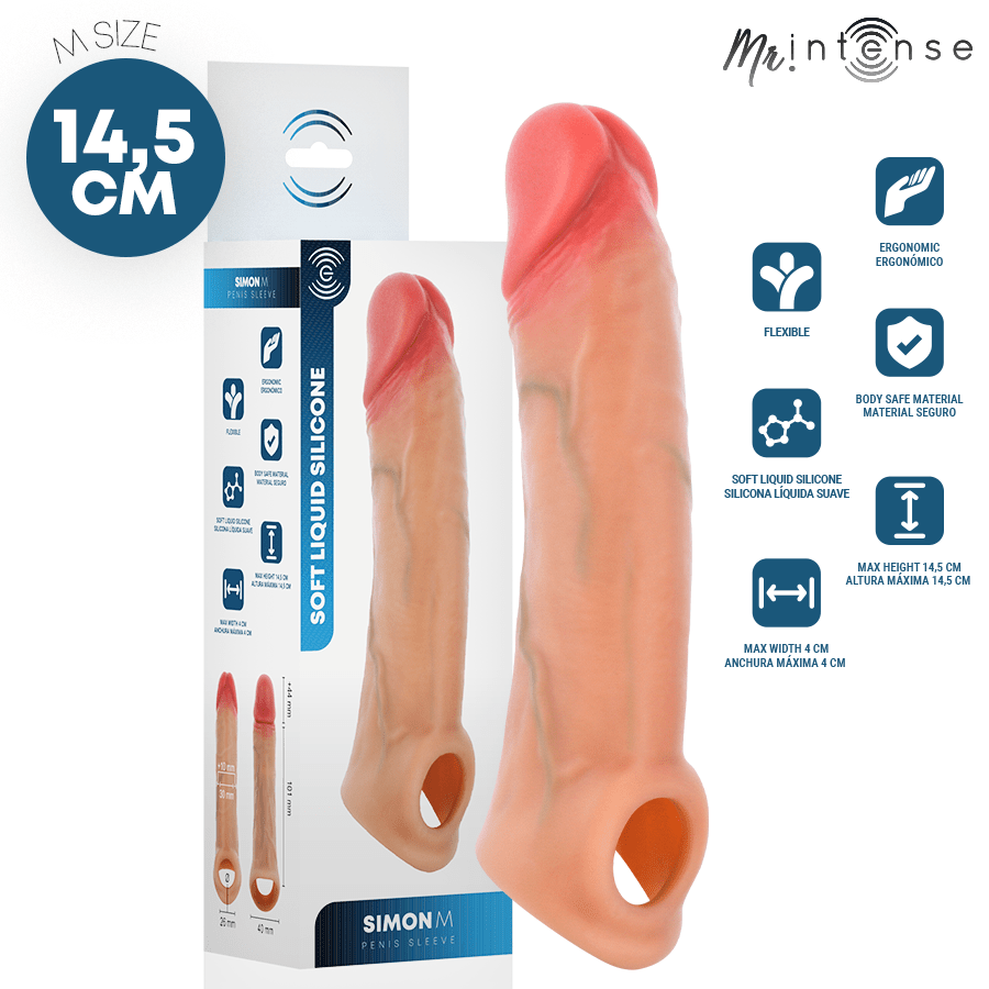 MR INTENSE - SIMON M FUNDA PARA EL PENE SILICONA 14.5 CM -Ø- 4 CM - OMerotics