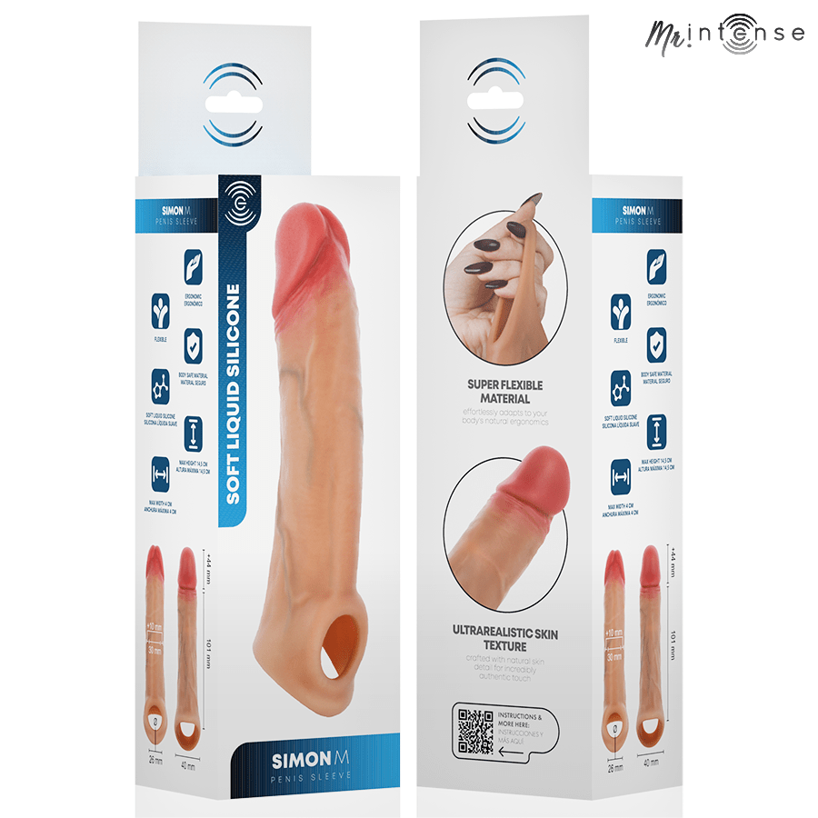 MR INTENSE - SIMON M FUNDA PARA EL PENE SILICONA 14.5 CM -Ø- 4 CM - OMerotics