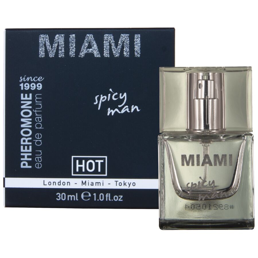 HOT - PERFUME CON FEROMONAS MIAMI SPICY HOMBRE 30 ML - OMerotics