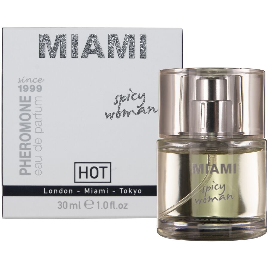 HOT - PERFUME CON FEROMONAS MIAMI SPICY MUJER 30 ML - OMerotics