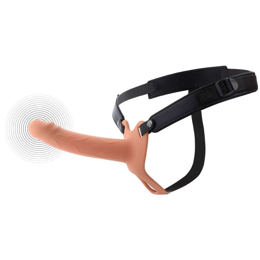 HIDDEN DESIRE - INFERNO STRAP-ON FUNDA PARA PENE CON VIBRACIÓN 18 CM - OMerotics