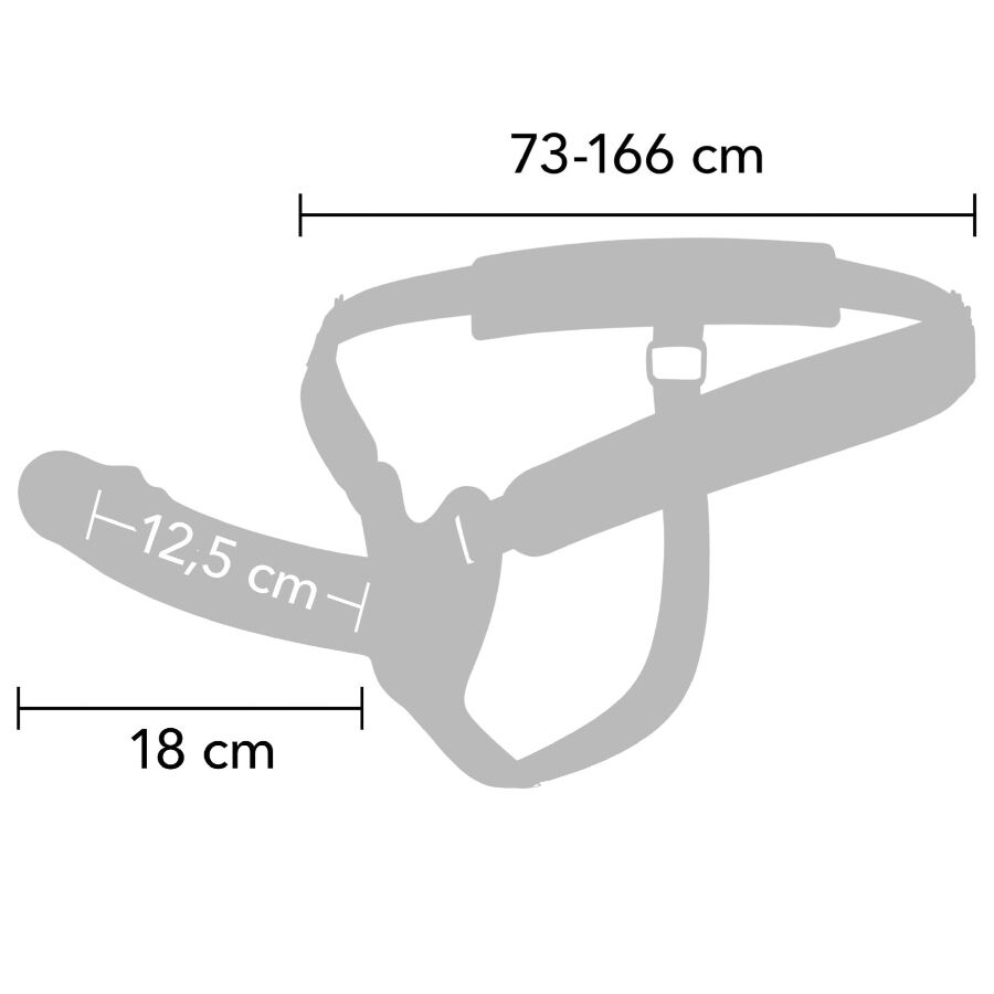 HIDDEN DESIRE - INFERNO STRAP-ON FUNDA PARA PENE CON VIBRACIÓN 18 CM - OMerotics