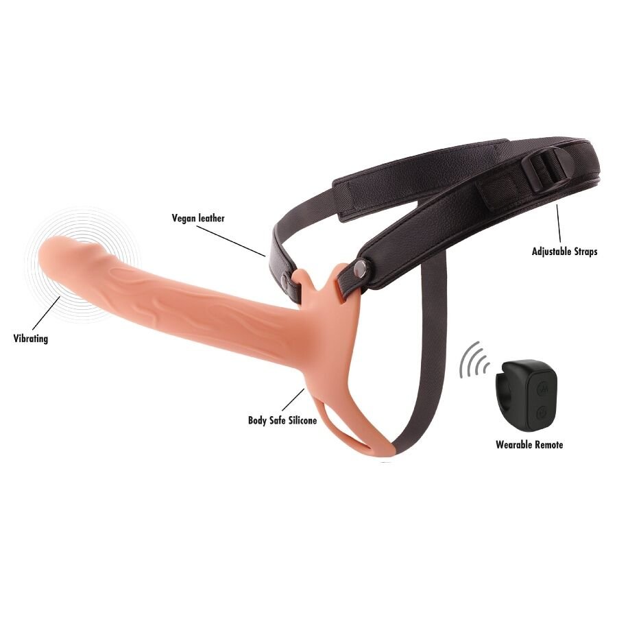 HIDDEN DESIRE - INFERNO STRAP-ON FUNDA PARA PENE CON VIBRACIÓN 20 CM - OMerotics