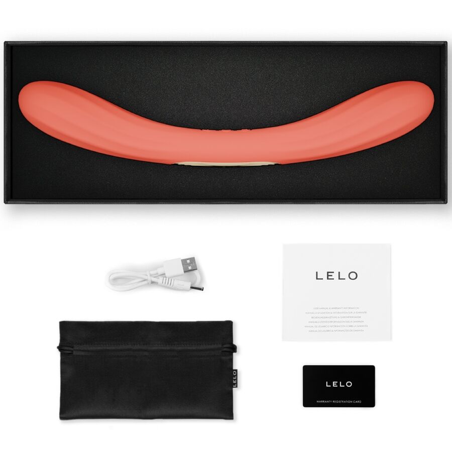 LELO - BOOMERANG VIBRADOR DE DOBLE EXTREMO ROJO CORAL - OMerotics