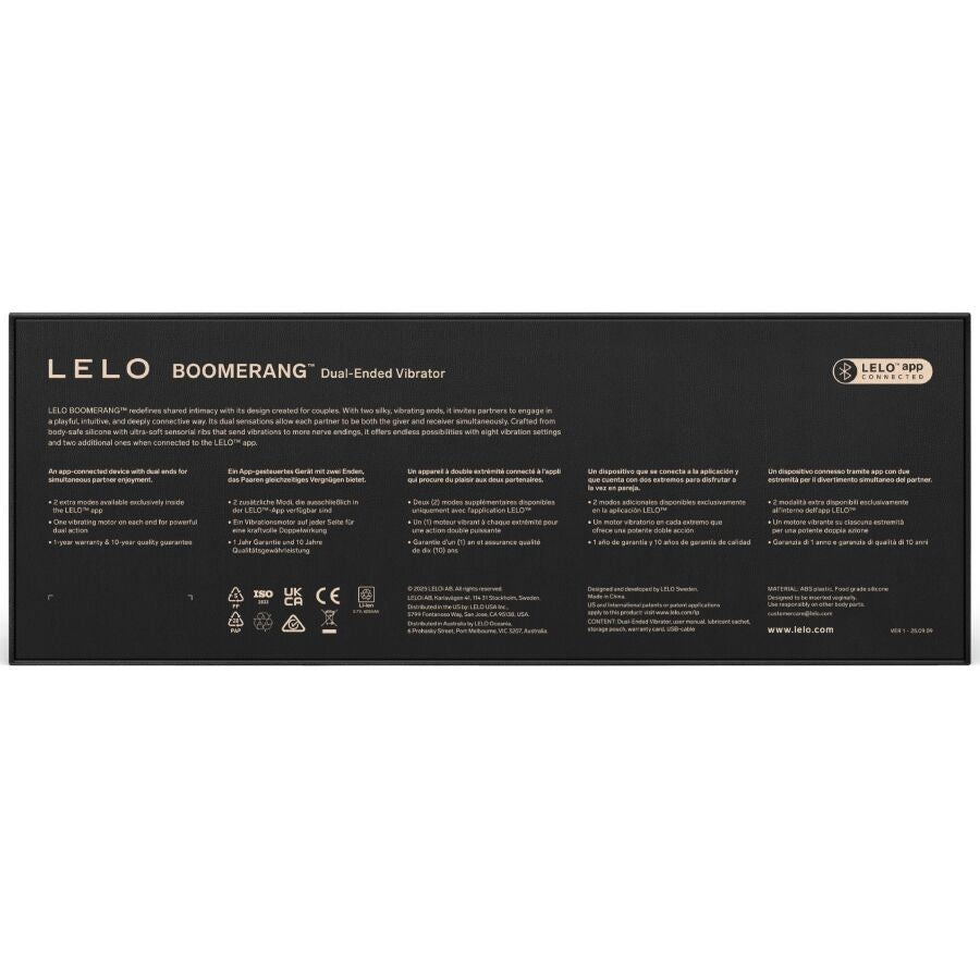 LELO - BOOMERANG VIBRADOR DE DOBLE EXTREMO MORADO - OMerotics