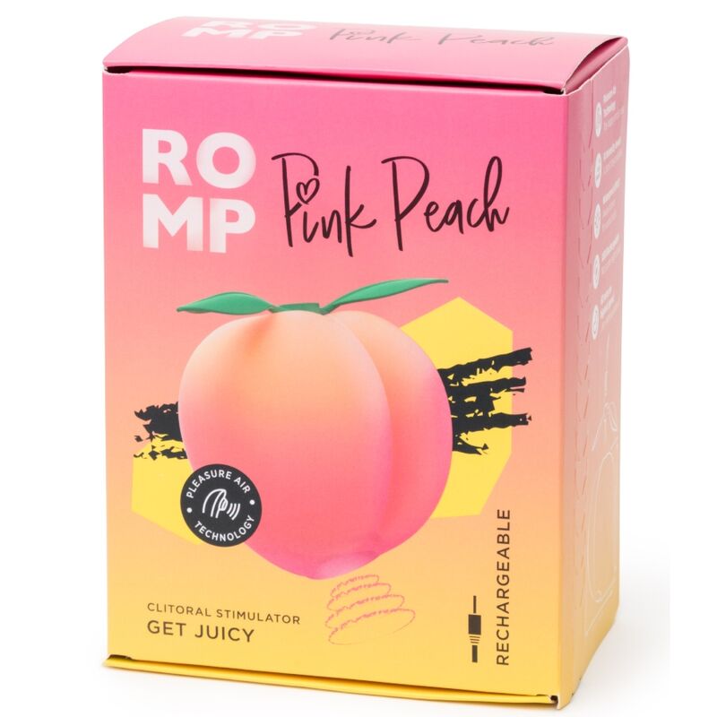 ROMP - PINK PEACH SUCCIONADOR DE CLÍTORIS FORMA MELOCOTÓN - OMerotics