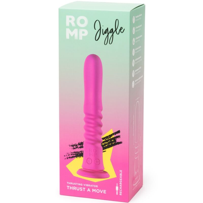 ROMP - JIGGLE VIBRADOR UP AND DOWN CON VENTOSA ROSA - OMerotics