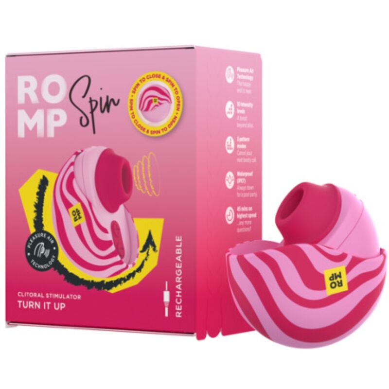 ROMP - SPIN SUCCIONADOR DE CLÍTORIS APERTURA Y CIERRE GIRATORIO - OMerotics