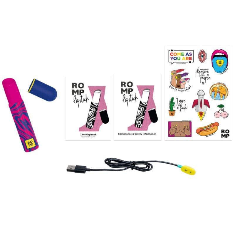 ROMP - LIPSTICK ESTIMULADOR DE CLÍTORIS PINTALABIOS 7 NIVELES - OMerotics