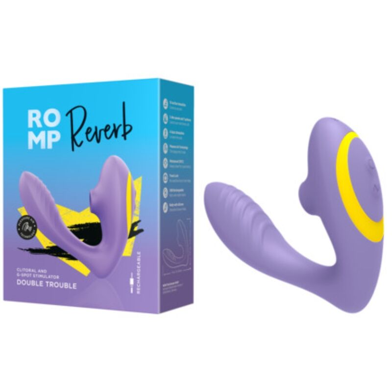 ROMP - REVERB ESTIMULADOR PUNTO G Y SUCCIONADOR DE CLÍTORIS LILA - OMerotics