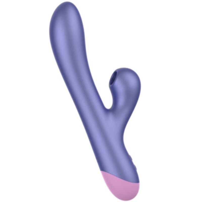 ROMP - PULSE VIBRADOR RABBIT DUAL PUNTO G AZUL ELÉCTRICO - OMerotics
