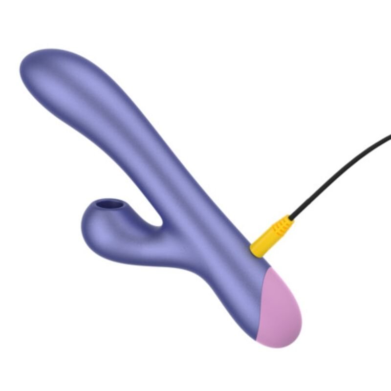 ROMP - PULSE VIBRADOR RABBIT DUAL PUNTO G AZUL ELÉCTRICO - OMerotics