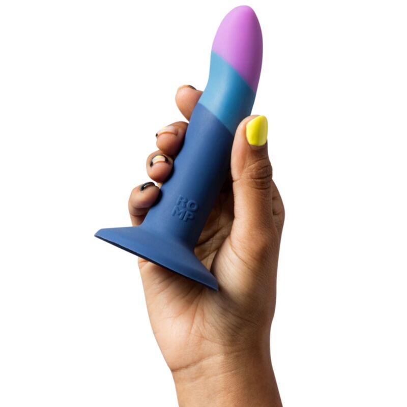 ROMP - PICCOLO DILDO SILICONA CON VENTOSA TRICOLOR 14 CM - OMerotics