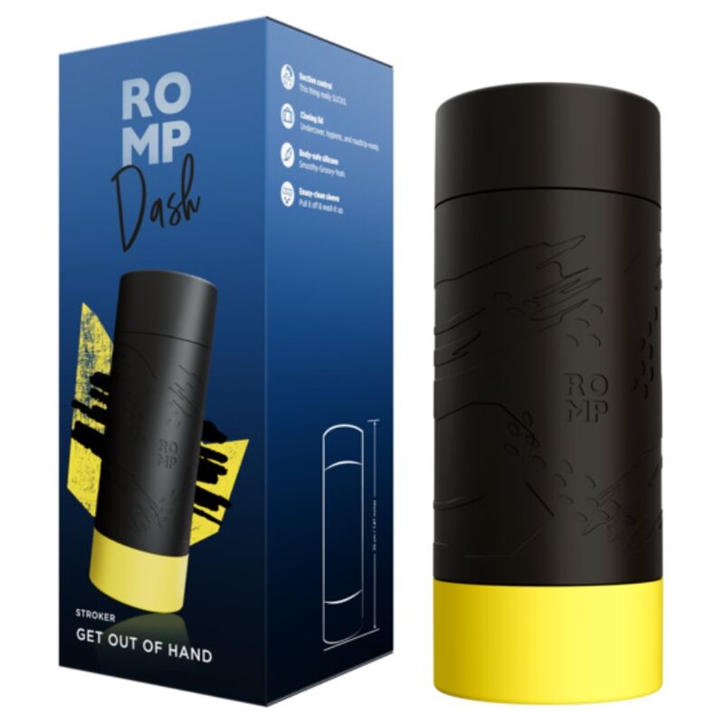 ROMP - DASH MASTURBADOR MASCULINO CON CONTROL DE SUCCIÓN 20 CM - OMerotics