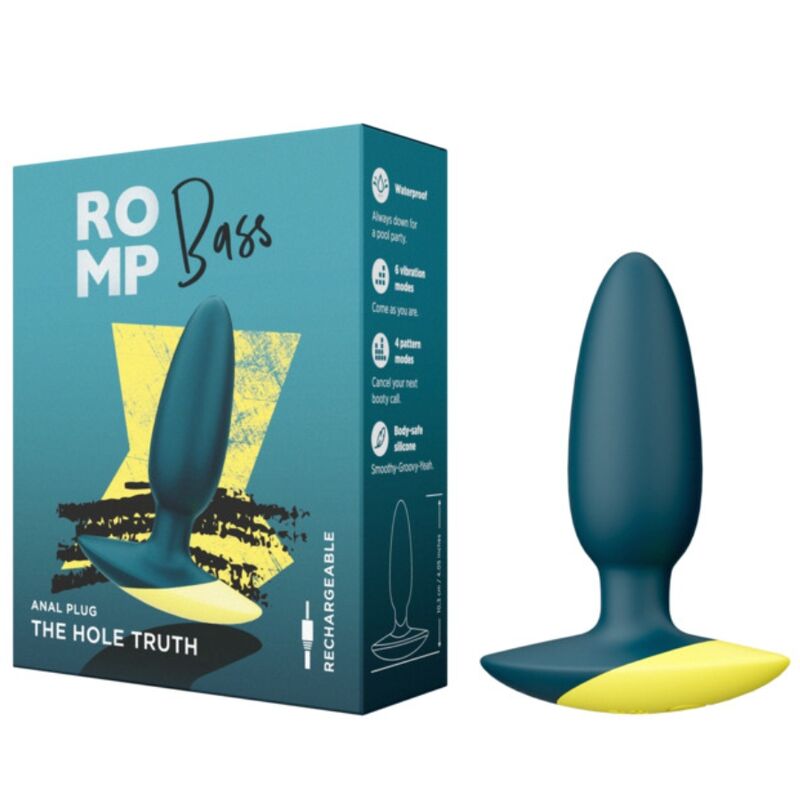 ROMP - BASS PLUG ANAL VIBRADOR 10 CM VERDE - OMerotics