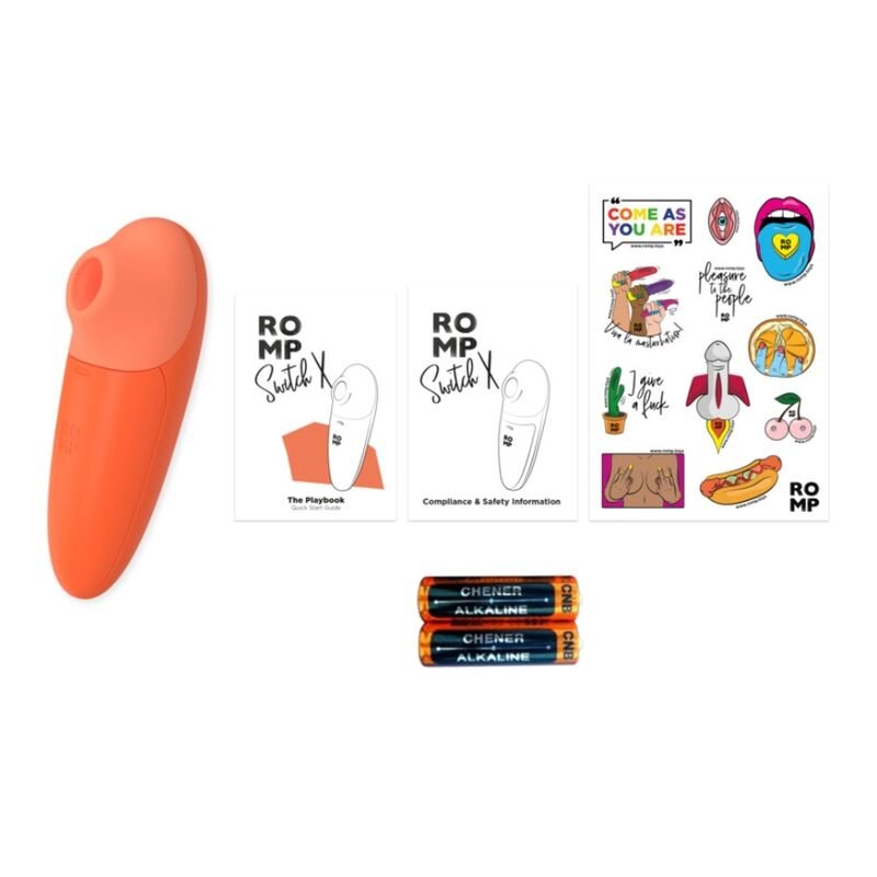 ROMP - SWITCH X ESTIMULADOR DE CLÍTORIS 6 NIVELES NARANJA - OMerotics