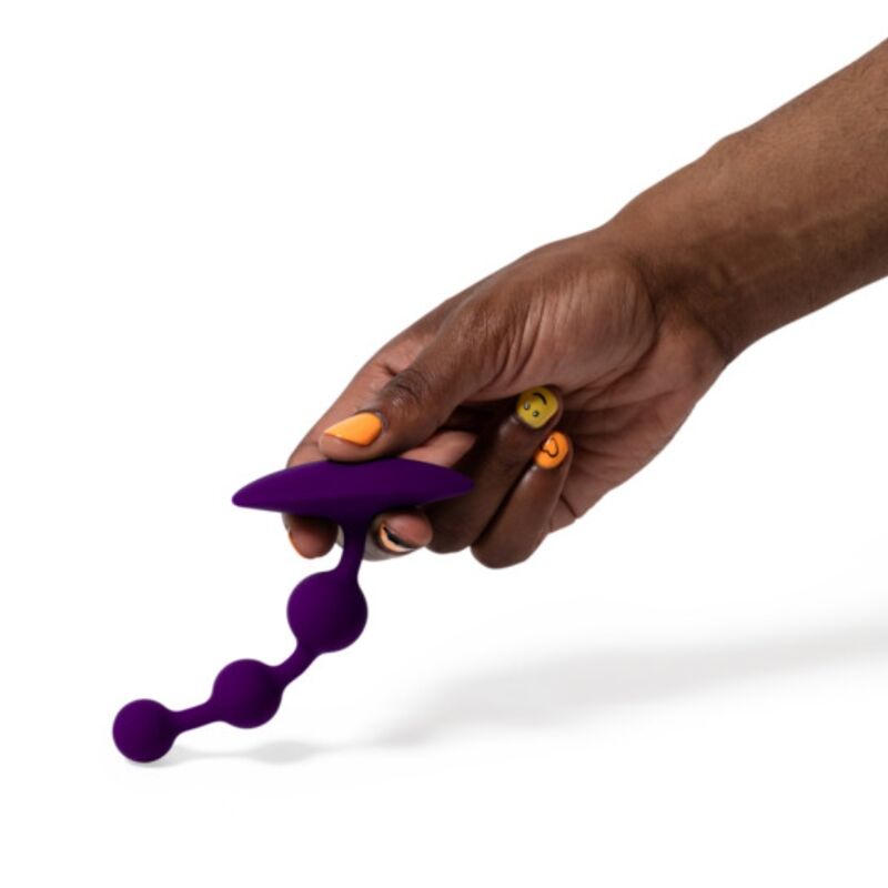 ROMP - AMP PURPLE BOLAS ANALES FLEXIBLES DE SILICONA 12,5 CM MORADO - OMerotics