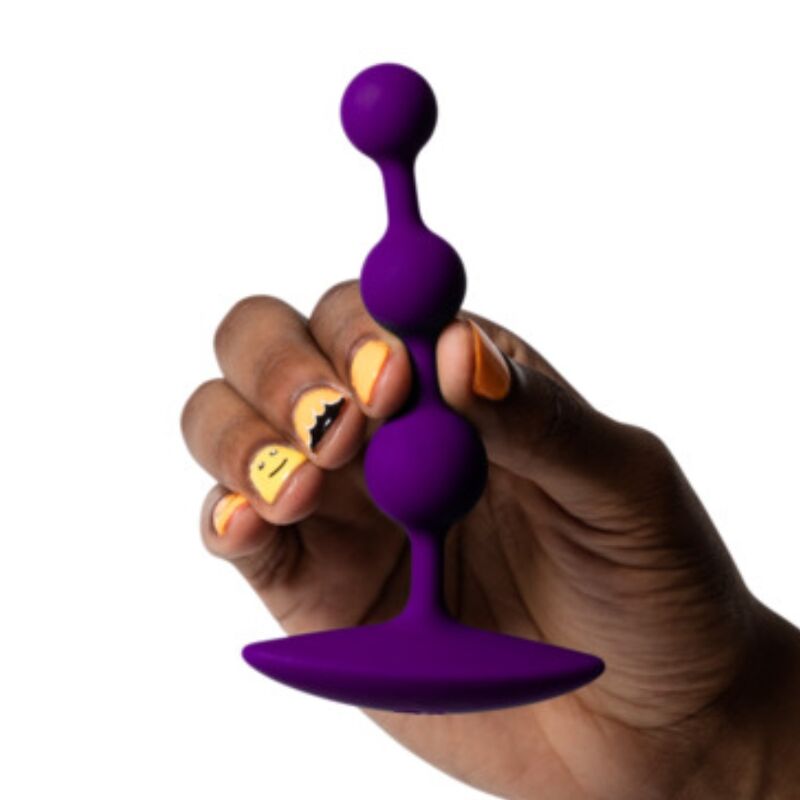 ROMP - AMP PURPLE BOLAS ANALES FLEXIBLES DE SILICONA 12,5 CM MORADO - OMerotics