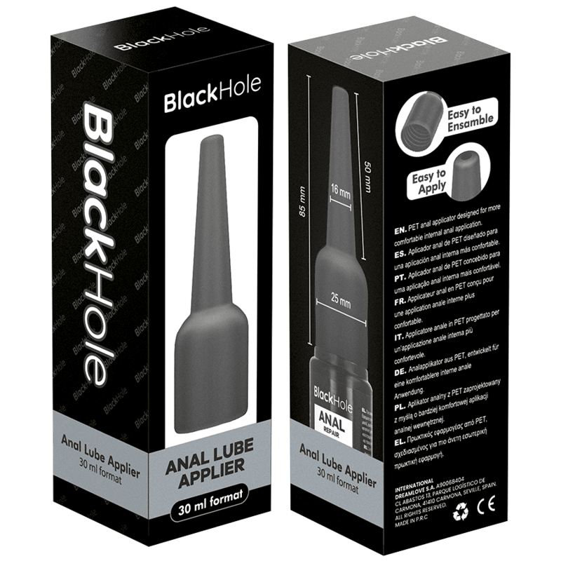 BLACK HOLE - APLICADOR DE LUBRICANTE ANAL TALLA S 30 ML - OMerotics