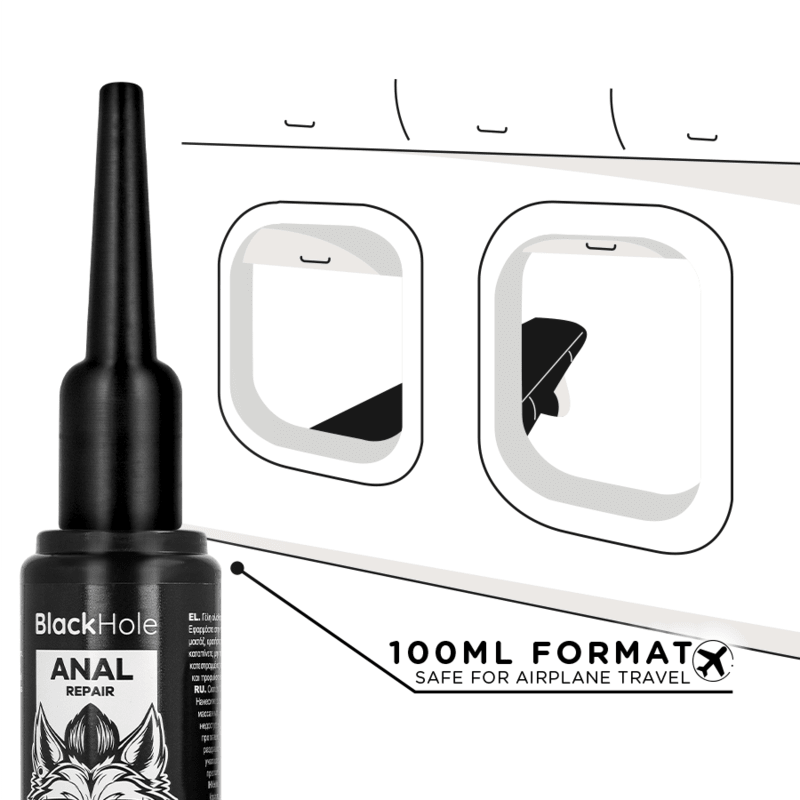 BLACK HOLE - APLICADOR DE LUBRICANTE ANAL TALLA L 100 ML - OMerotics