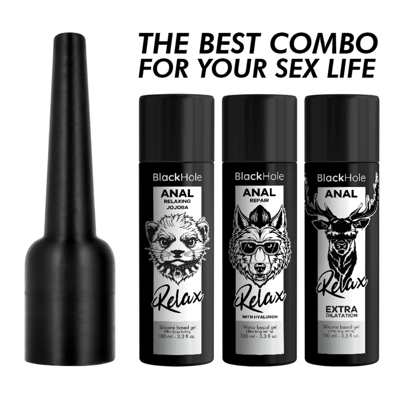 BLACK HOLE - APLICADOR DE LUBRICANTE ANAL TALLA L 100 ML - OMerotics