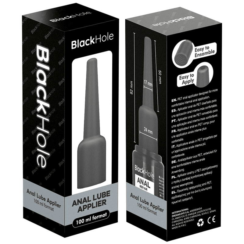 BLACK HOLE - APLICADOR DE LUBRICANTE ANAL TALLA L 100 ML - OMerotics