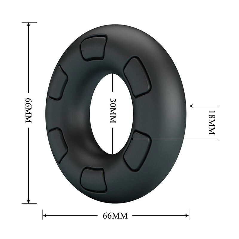 CRAZY BULL - BERTRAM ANILLO PARA PENE SUPER SOFT SILICONA NEGRO - OMerotics
