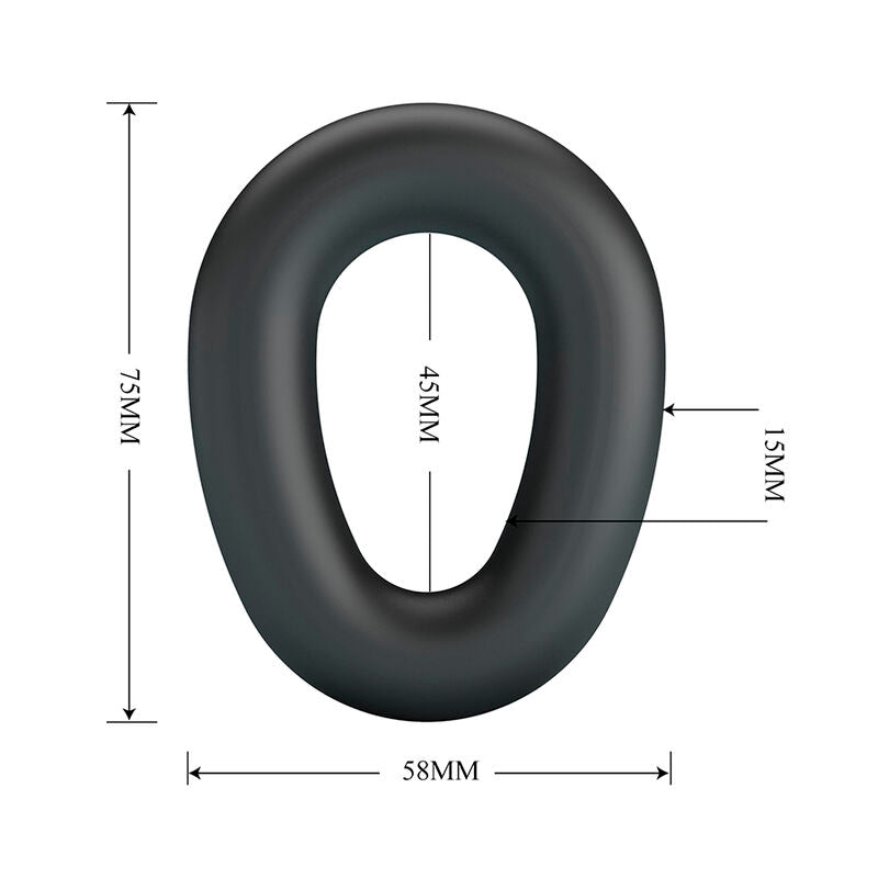 CRAZY BULL - VESPER ANILLO PARA PENE SUPER SOFT SILICONA NEGRO - OMerotics