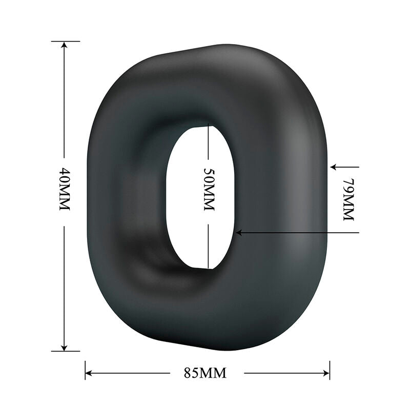 CRAZY BULL - WALDEN ANILLO PARA PENE SUPER SOFT SILICONA NEGRO - OMerotics