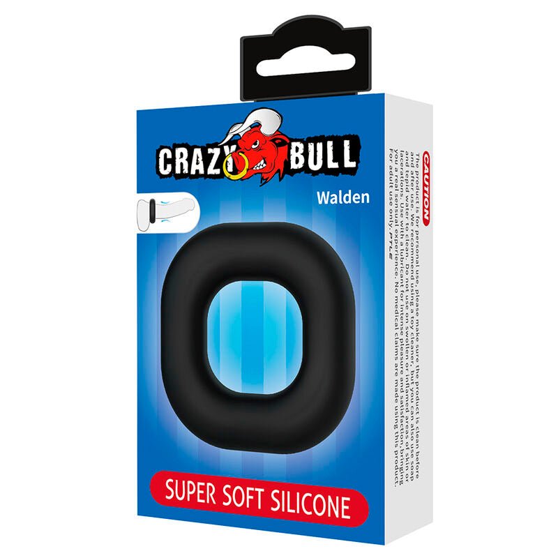CRAZY BULL - WALDEN ANILLO PARA PENE SUPER SOFT SILICONA NEGRO - OMerotics
