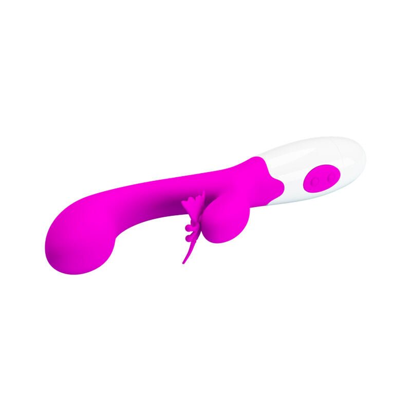 PRETTY LOVE - BUTTERFLY KISS VIBRADOR RABBIT 30 FUNCIONES MORADO - OMerotics