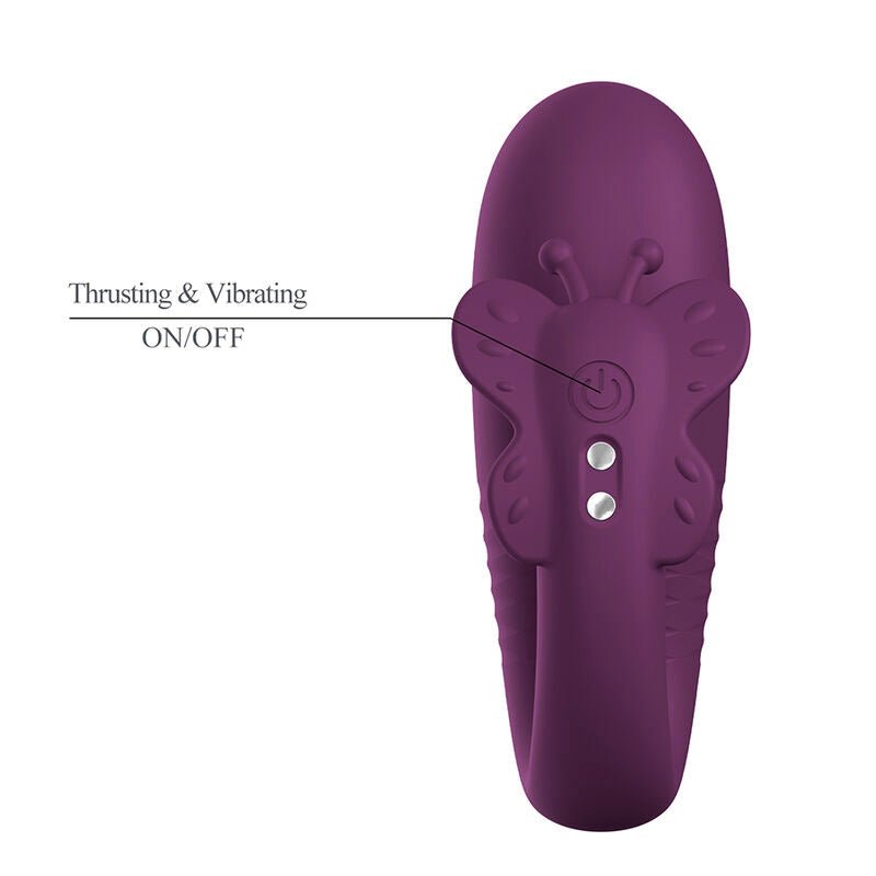 PRETTY LOVE - KLAY VIBRADOR HUEVO CON EMPUJE APP CONTROL MORADO - OMerotics