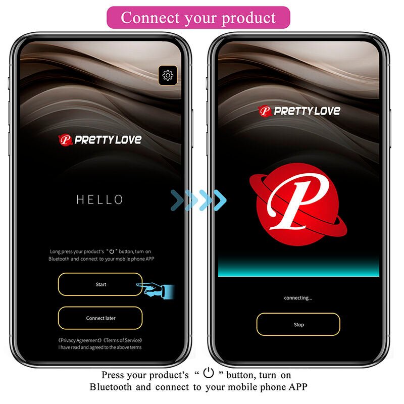 PRETTY LOVE - KLAY VIBRADOR HUEVO CON EMPUJE APP CONTROL MORADO - OMerotics