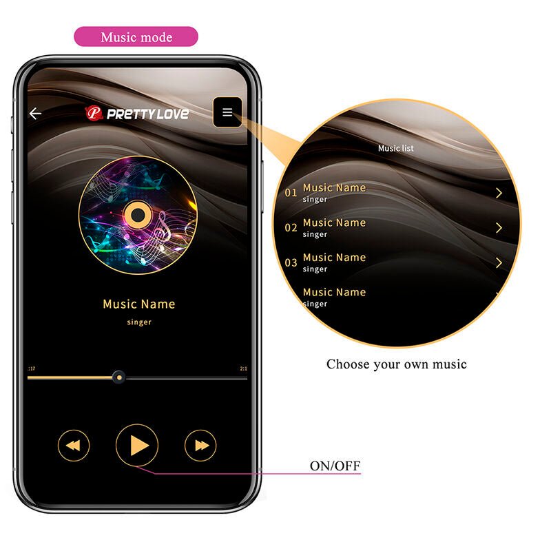 PRETTY LOVE - KLAY VIBRADOR HUEVO CON EMPUJE APP CONTROL MORADO - OMerotics
