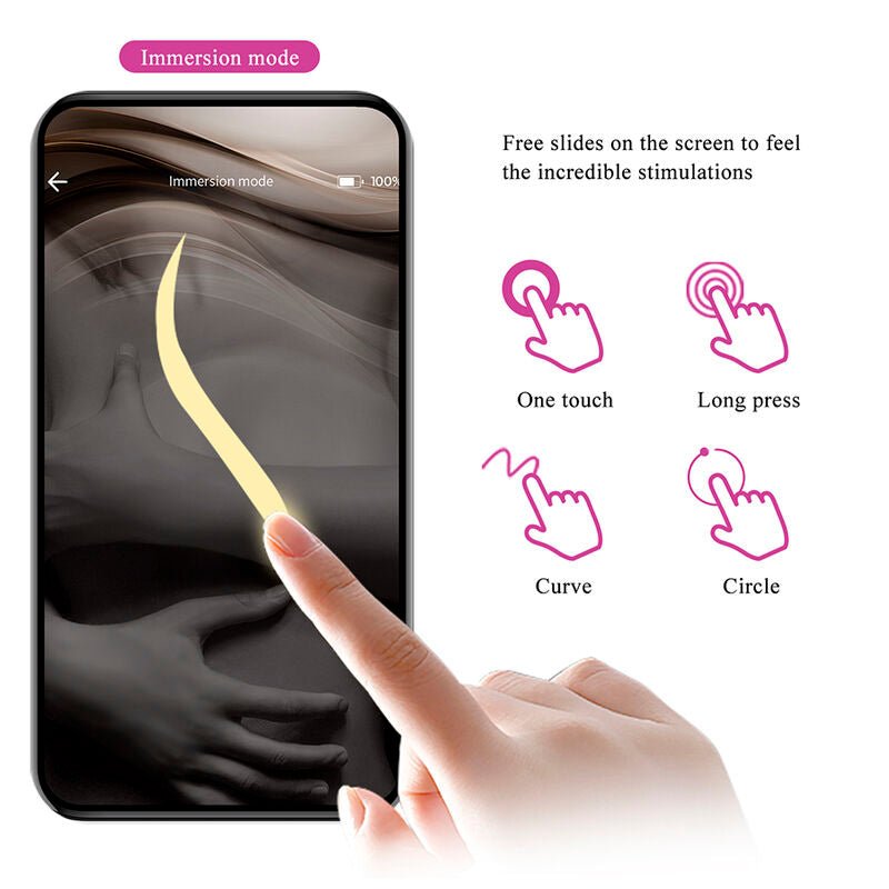 PRETTY LOVE - KLAY VIBRADOR HUEVO CON EMPUJE APP CONTROL MORADO - OMerotics