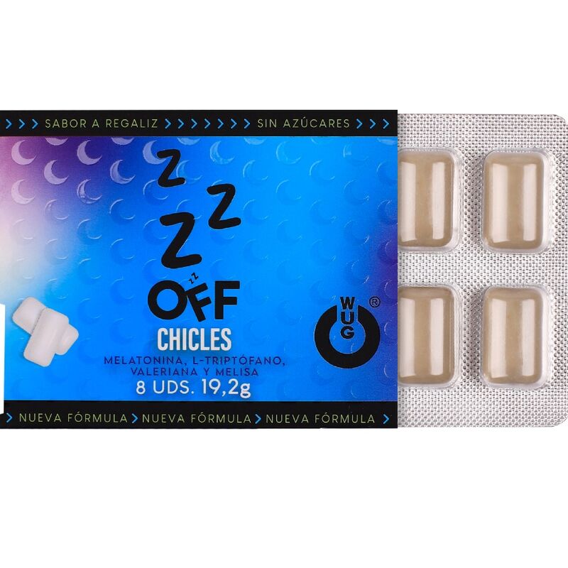 WUG Off - El chicle funcional que te ayuda a relajarte y dormir mejor BLISTER 8 UDS - OMerotics