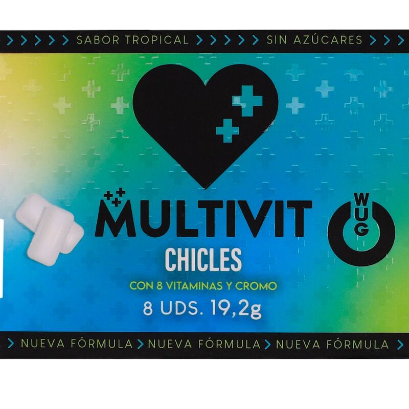 WUG Multivit - El chicle funcional que refuerza tus defensas cada día BLISTER 8 UDS - OMerotics