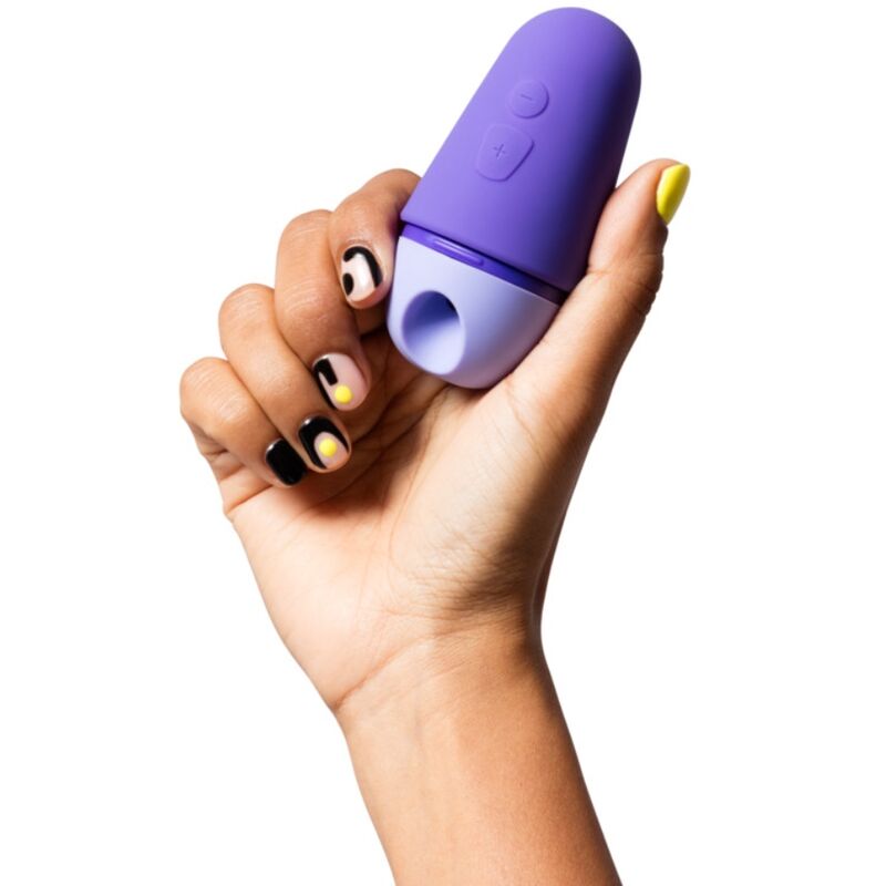 ROMP - FREE X ESTIMULADOR DE CLÍTORIS CON TAPA 10 NIVELES RECARGABLE MORADO - OMerotics