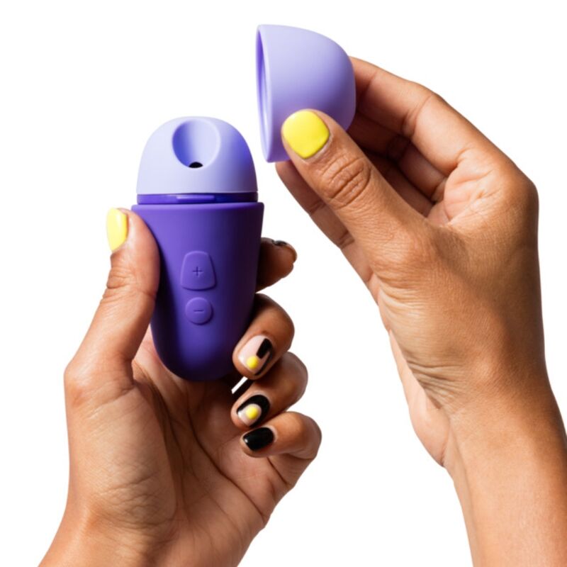 ROMP - FREE X ESTIMULADOR DE CLÍTORIS CON TAPA 10 NIVELES RECARGABLE MORADO - OMerotics