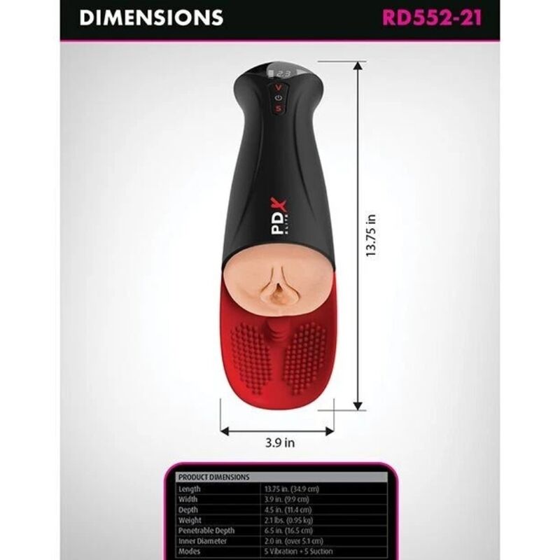 PDX ELITE - MASTURBADOR AUTOMÁTICO FUCK-O-MATIC PRO XL 42 CM - OMerotics