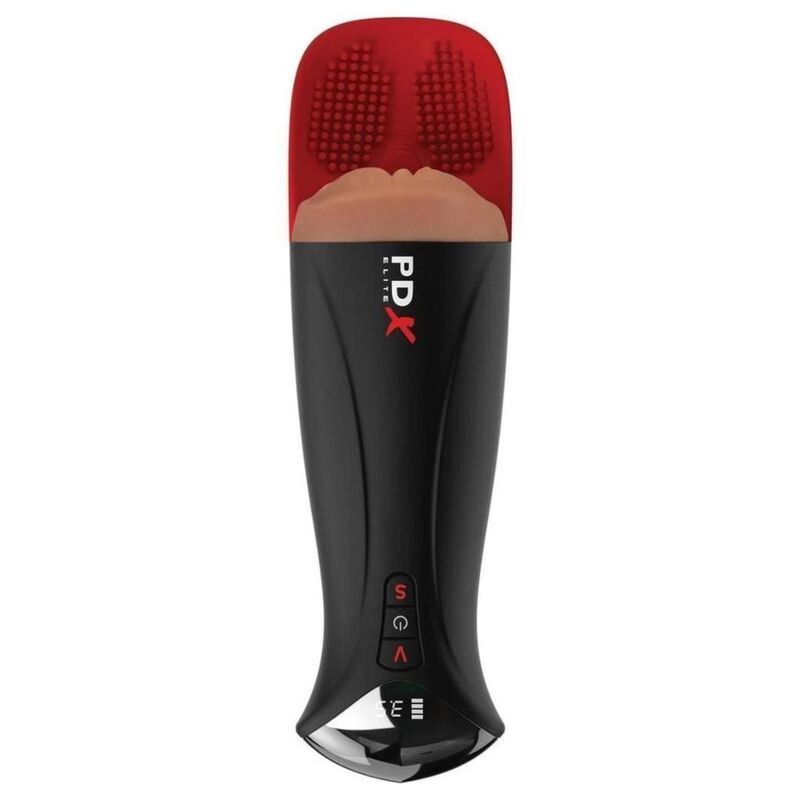 PDX ELITE - MASTURBADOR AUTOMÁTICO FAP-O-MATIC PRO XL VIBRADOR MARRÓN 34.9 CM - OMerotics
