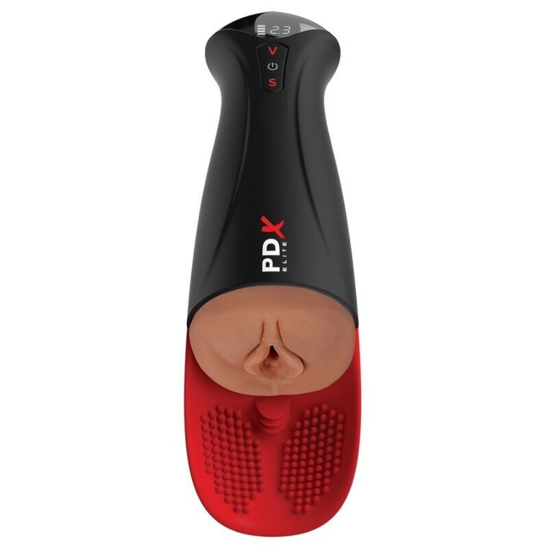 PDX ELITE - MASTURBADOR AUTOMÁTICO FAP-O-MATIC PRO XL VIBRADOR MARRÓN 34.9 CM - OMerotics