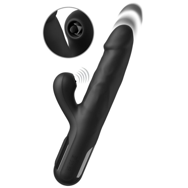 FETISH FANTASY SERIES - VIBRADOR RABBIT SONIX SILICONE THRUSTER NEGRO - OMerotics