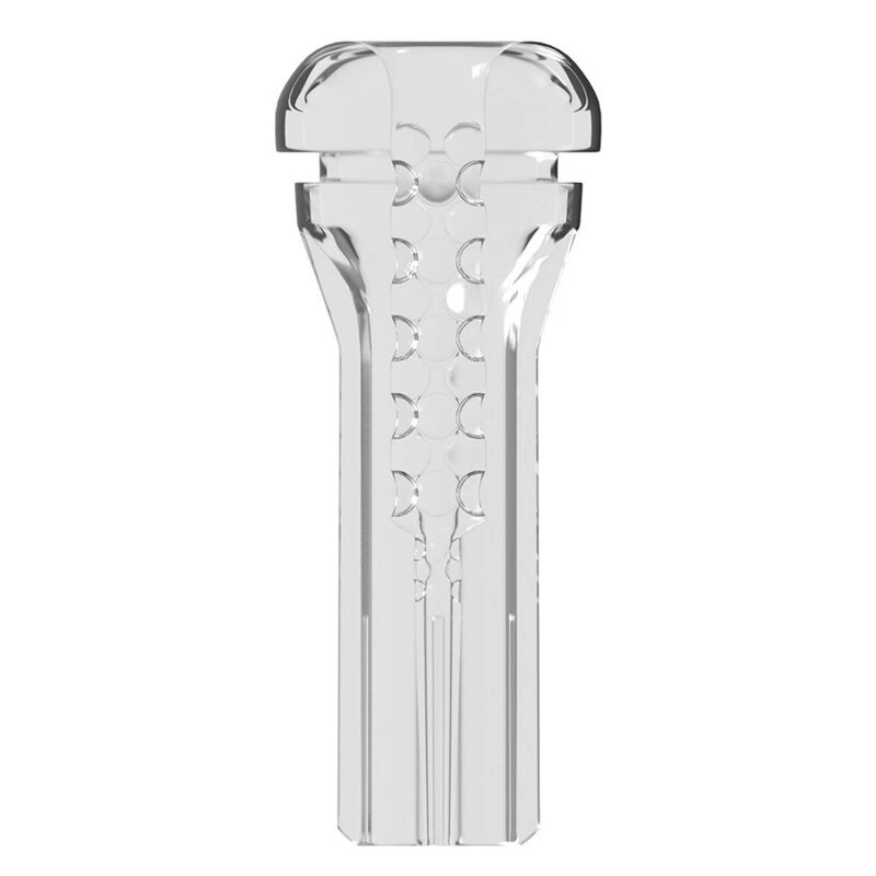 PDX ELITE - MASTURBADOR TRANSPARENTE VIEWTUBE PLUS SEE-THRU EZ-GRIP 21 CM - OMerotics