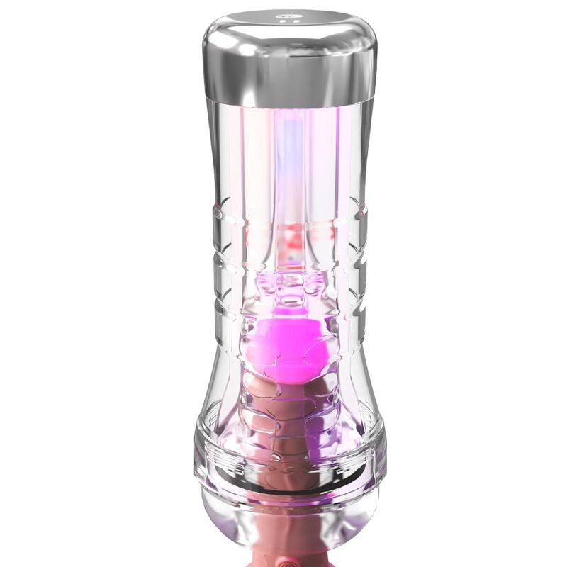 PDX ELITE - MASTURBADOR TRANSPARENTE VIEWTUBE XXL LED STROKER 27.3 CM - OMerotics